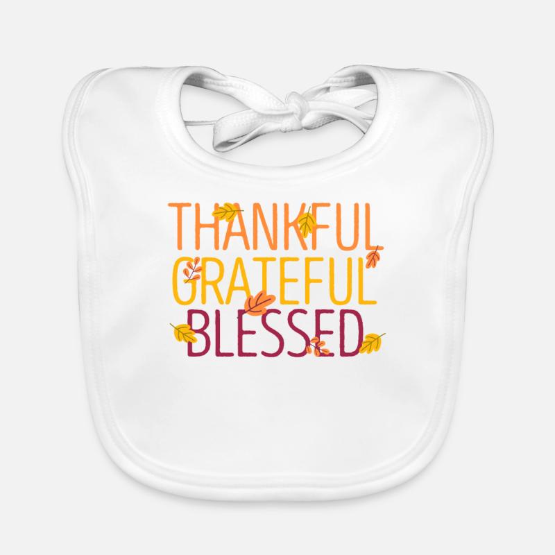 Grateful, grateful, , funny, Thanksgiving Day Organic Baby Bibs