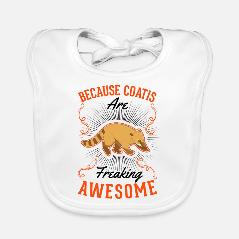 Coati Gift Proboscis Bear Coati Organic Baby Bibs