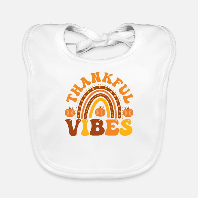 Thanksful Vibes Drôle Dîner de Thanksgiving Bavoir bio Bébé