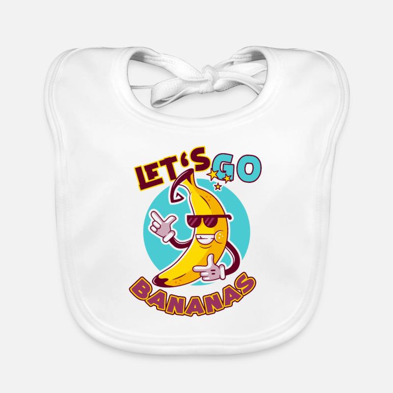 Go Bananas T-Shirt - Bavoir bio Bébé - blanc