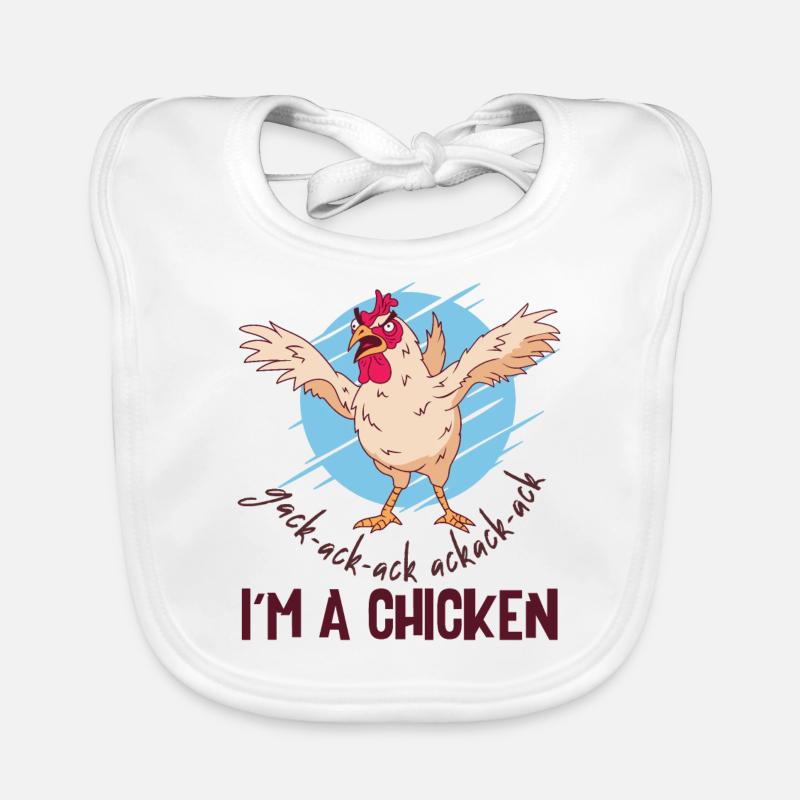 Ich bin ein Huhn Baby Bio-Lätzchen