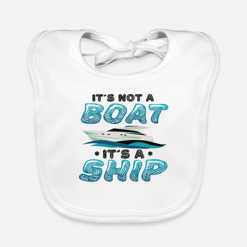 Es Ist Kein Boot, Es Ist Ein Schiff Baby Bio-Lätzchen