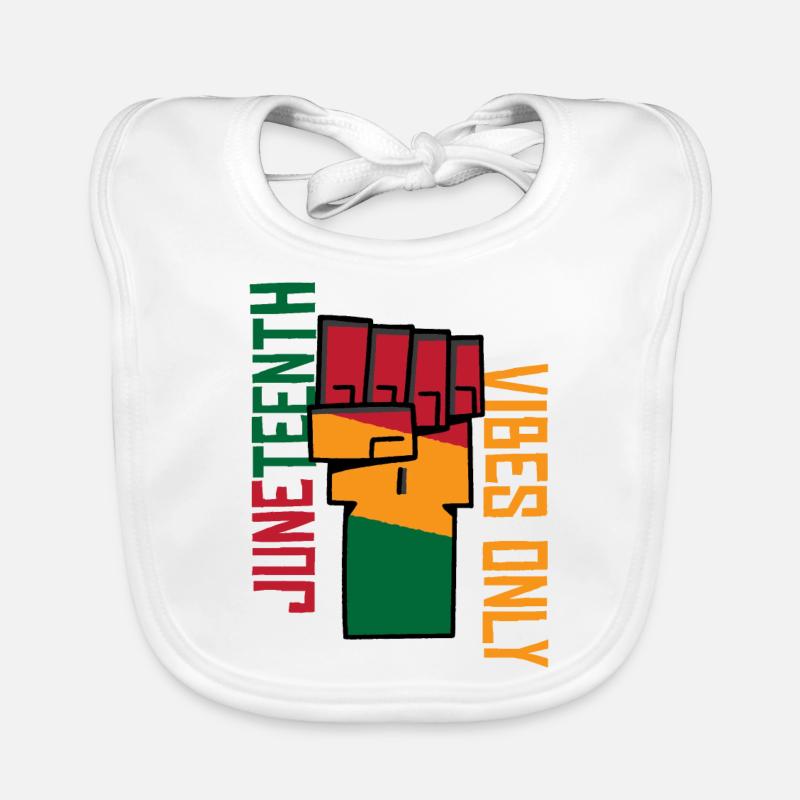 Juneteenth Vibes seulement | Liberté | Jour de l’émancipation Bavoir bio Bébé