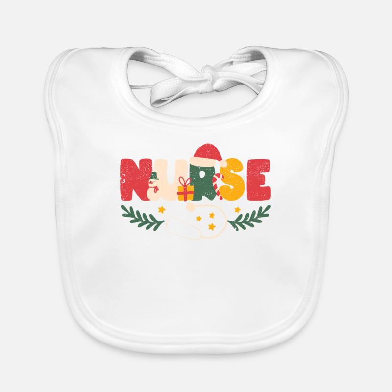 Krankenschwester RN Stethoskop Weihnachtsbaum Baby Bio-Lätzchen
