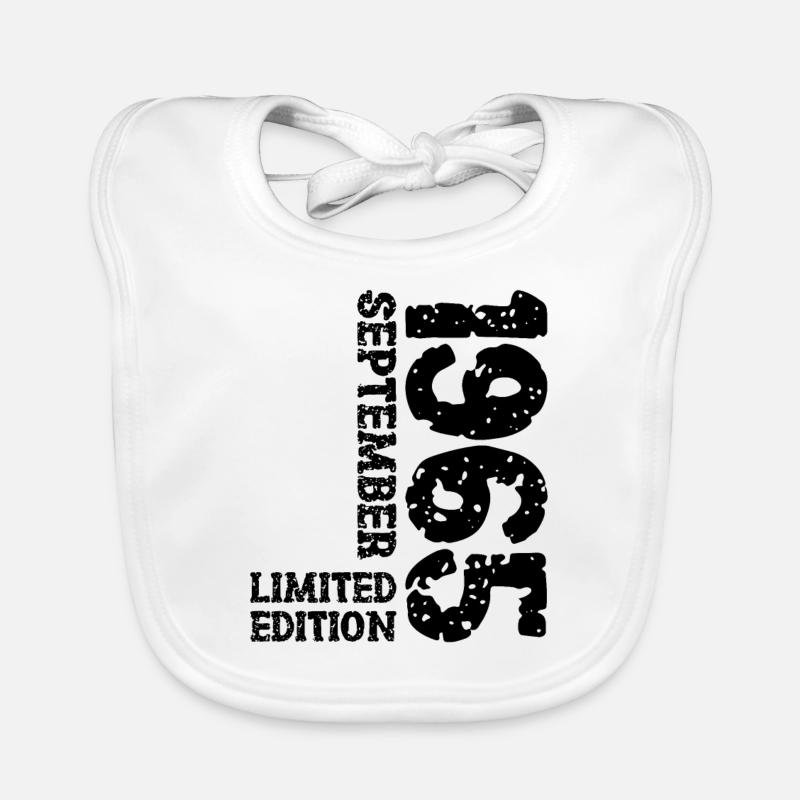 1965 Septembre Édition Limitée 58th Birthday Deco Bavoir bio Bébé