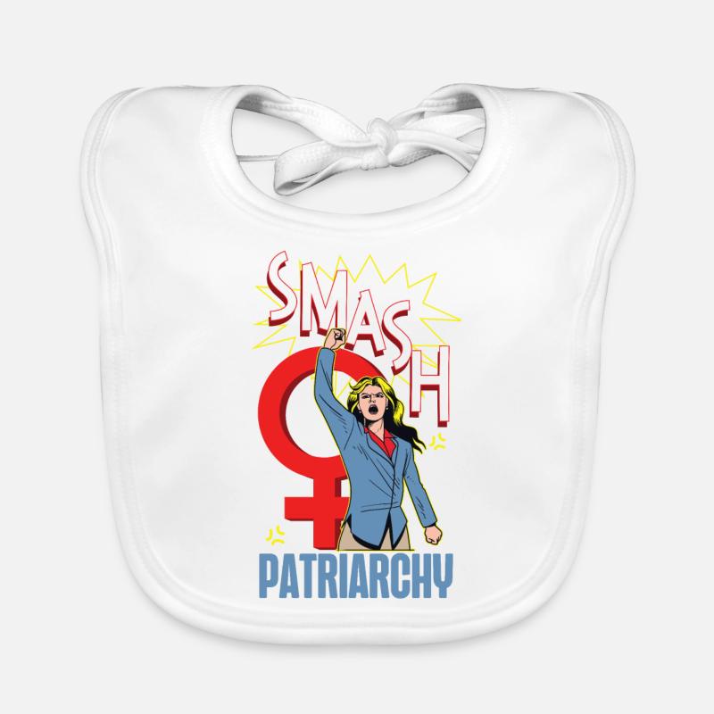 Feminist Smash Patriarchy Organic Baby Bibs
