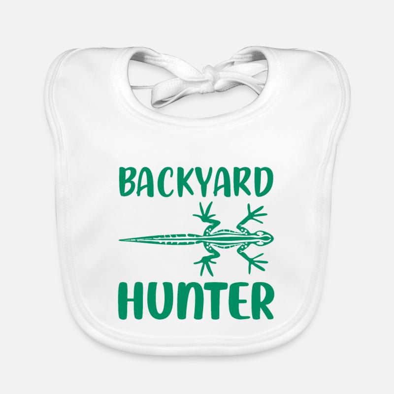 Offical Backyard Lizard Hunter Reptile Lizard Love Organic Baby Bibs