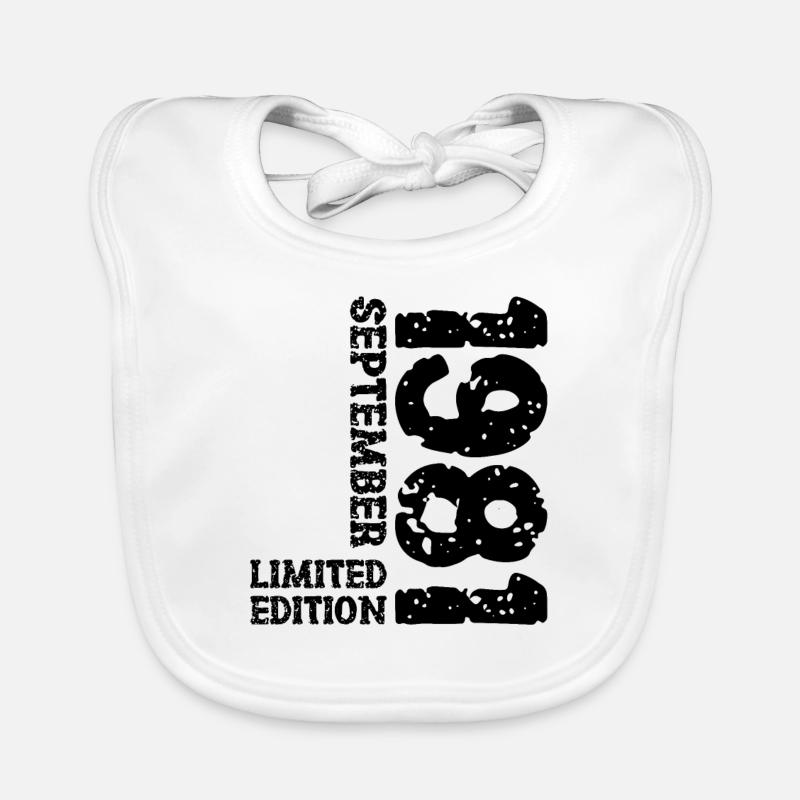 1981 Septembre Édition Limitée 42e Anniversaire Décoration Bavoir bio Bébé