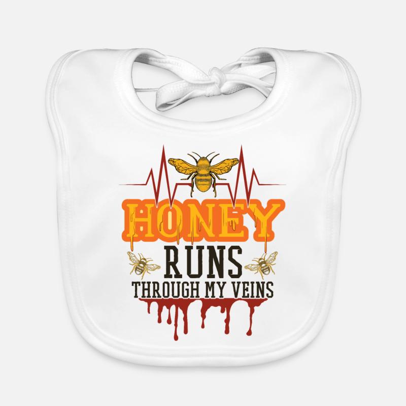 Honey Runs Through My Veins Organic Baby Bibs