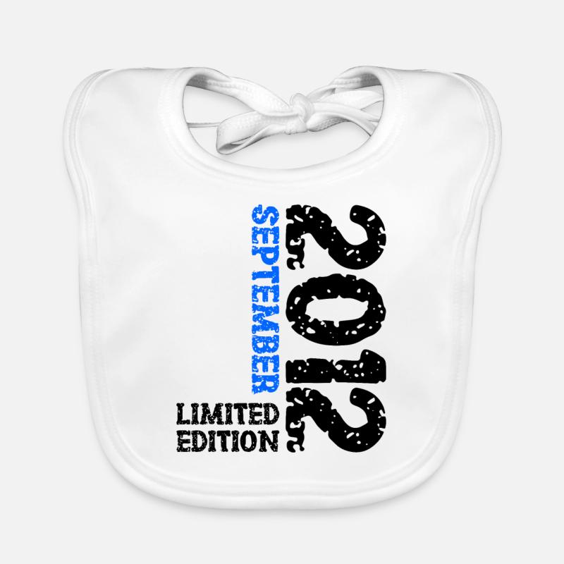 2012 Septembre Edition Limitée 11ème Anniversaire Décoration - Bavoir bio Bébé - blanc