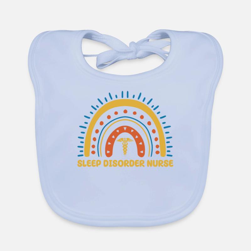 Schlaflabor Krankenschwester Boho Regenbogen Baby Bio-Lätzchen