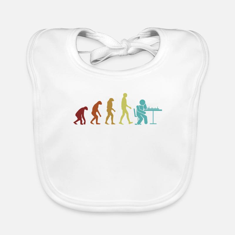 Chess Evolution Großmeister-Dame-Spieler Baby Bio-Lätzchen