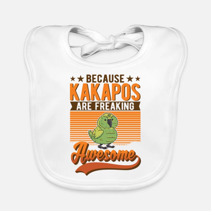Kakapo Bird Night Parrot Organic Baby Bibs