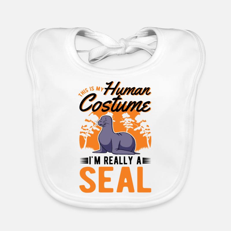 Seal Human Costume Robbe Halloween Seelöwe Baby Bio-Lätzchen