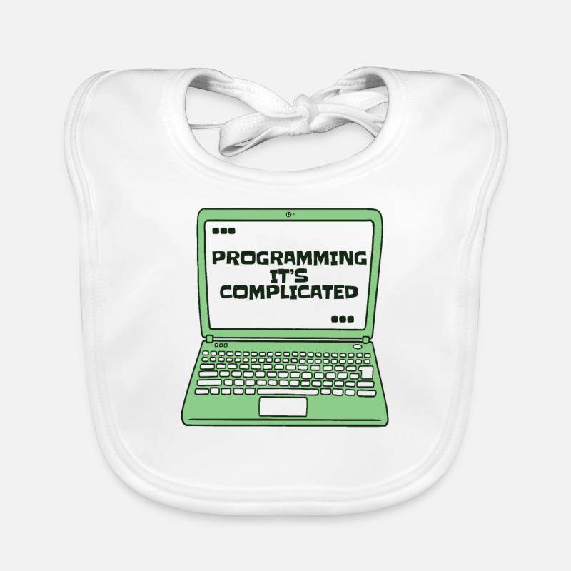 Programming It's Complicated Developer Coder Organic Baby Bibs