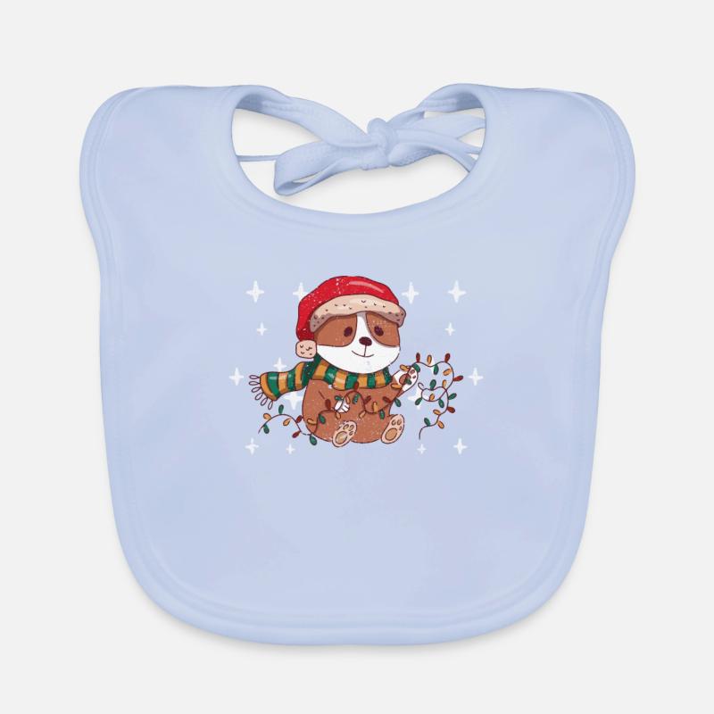 Corgi Weihnachtsmann Weihnachtsbaum Lichter Xmas Baby Bio-Lätzchen