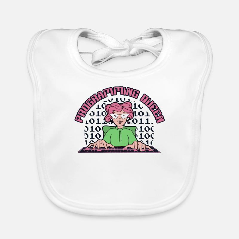 Programming Queen Softwareentwickler Developer Baby Bio-Lätzchen