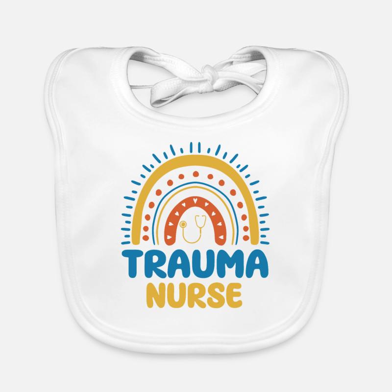 Trauma Krankenschwester Boho Regenbogen Design Baby Bio-Lätzchen