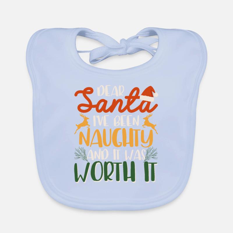 Dear Santa, I was naughty Organic Baby Bibs