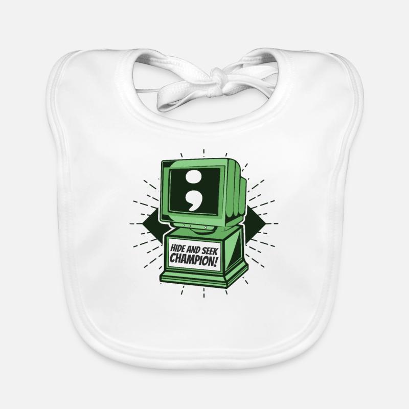 Hide And Seek Champion Software Engineer Coder Organic Baby Bibs