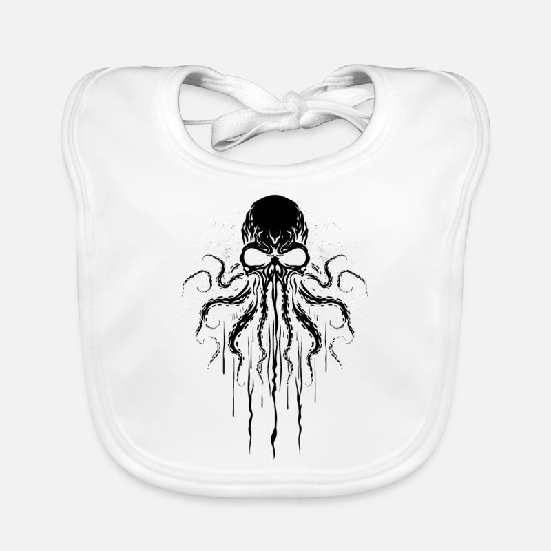 Octopus Squid Animal Tattoo Gothpunk Organic Baby Bibs