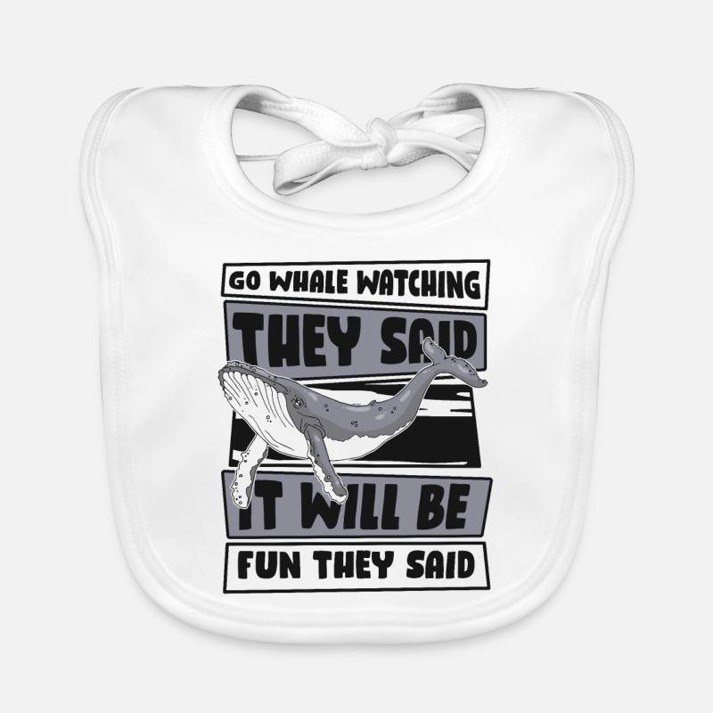 Es wird Spaß machen, sagten sie, Blauer Beluga, Wal Baby Bio-Lätzchen