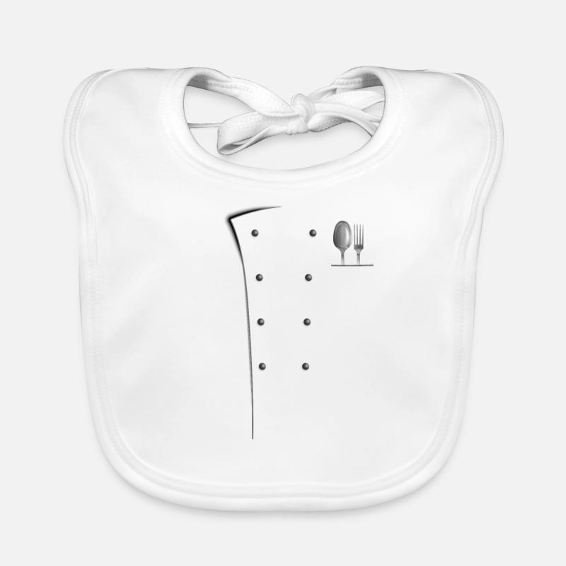 Chefkoch Mantel Uniform Jacke Kulinarisch Kochen Baby Bio-Lätzchen