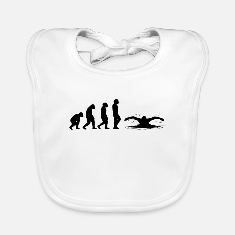 Schwimmer schwimmen Evolution Schwimm Baby Bio-Lätzchen