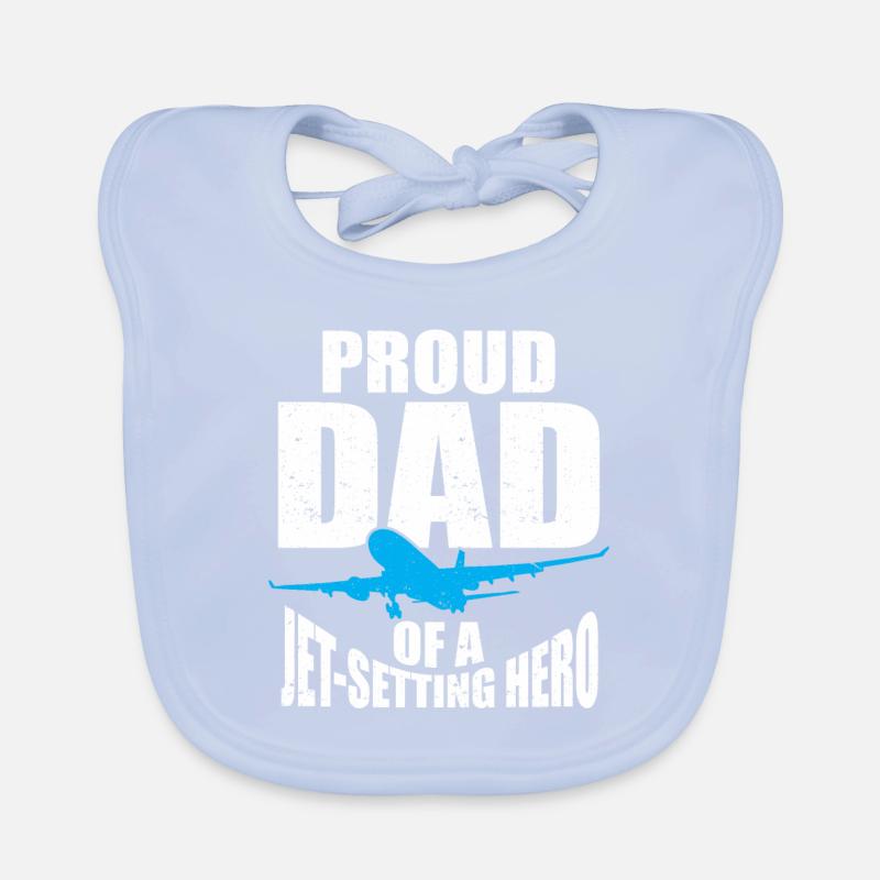 Flugbegleiter Papa Stewardess Flugbegleiter Baby Bio-Lätzchen