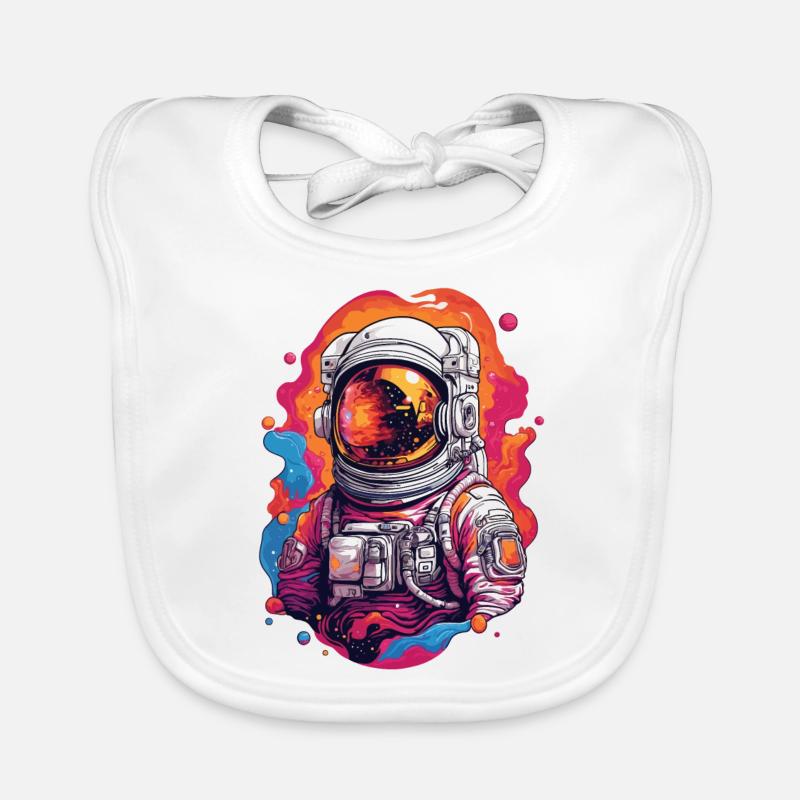Astronauts in Space Aesthetic Adventure Organic Baby Bibs