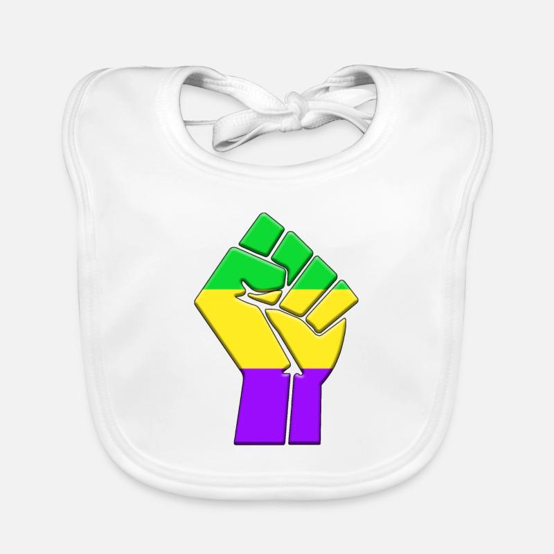 Mardi Gras Flag Organic Baby Bibs