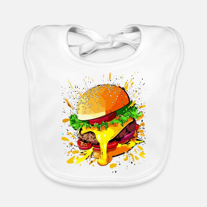 Extra Käse Burger Cheeseburger Baby Bio-Lätzchen