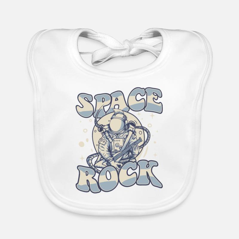Space Rock Taikonaut Cosmonaute Vaisseau spatial Bavoir bio Bébé