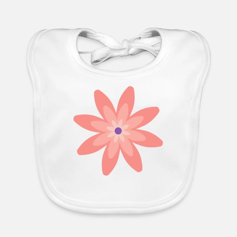 Fleur rose Bavoir bio Bébé