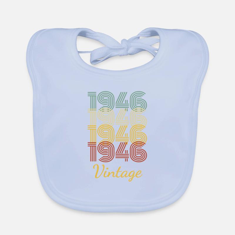 Vintage Geburtstagsgeschenk Geboren 1946 Slogan Baby Bio-Lätzchen