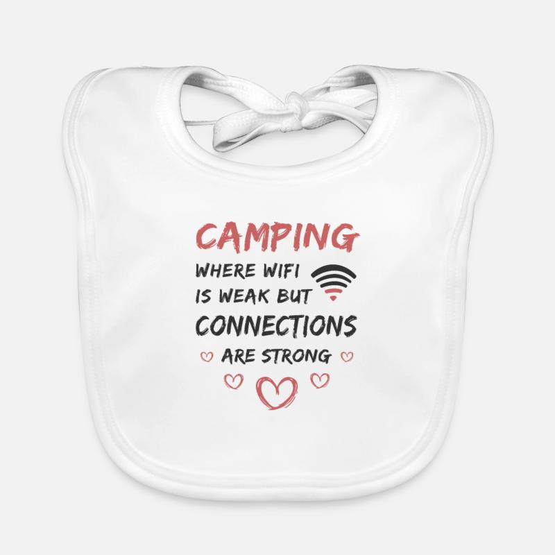 Camping WiFi is weak but the connection is strong Organic Baby Bibs