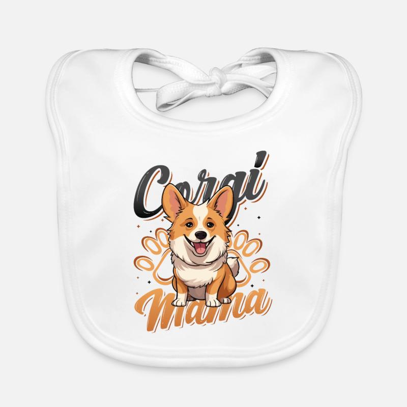 Corgi Mama - Mignonne Corgi Mama Bavoir bio Bébé