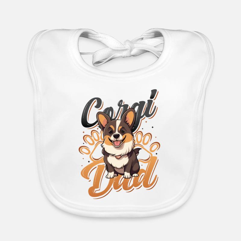 Corgi Daddy, Mignon Corgi Daddy Bavoir bio Bébé