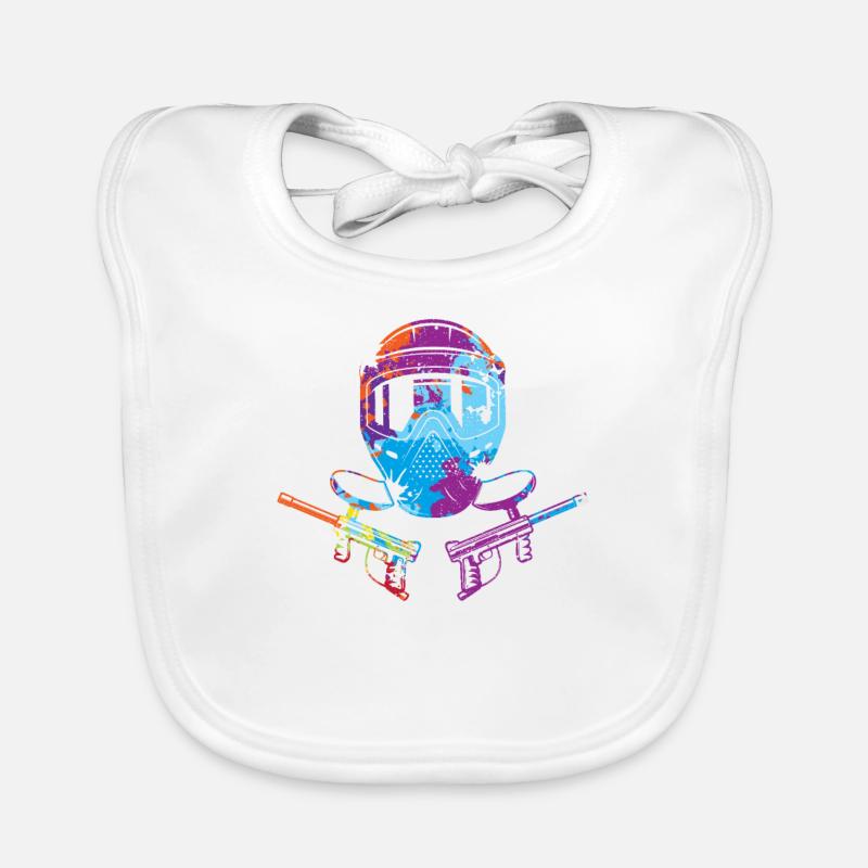 Paintball Player Paintball Lover Cool Paint Organic Baby Bibs