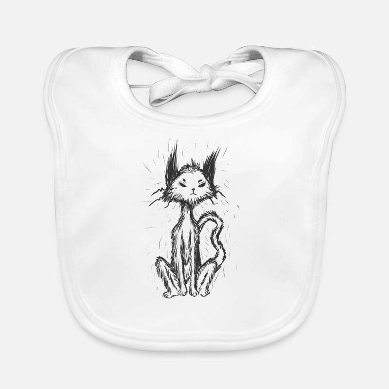 Gothic Cat Horror Melancholy Organic Baby Bibs