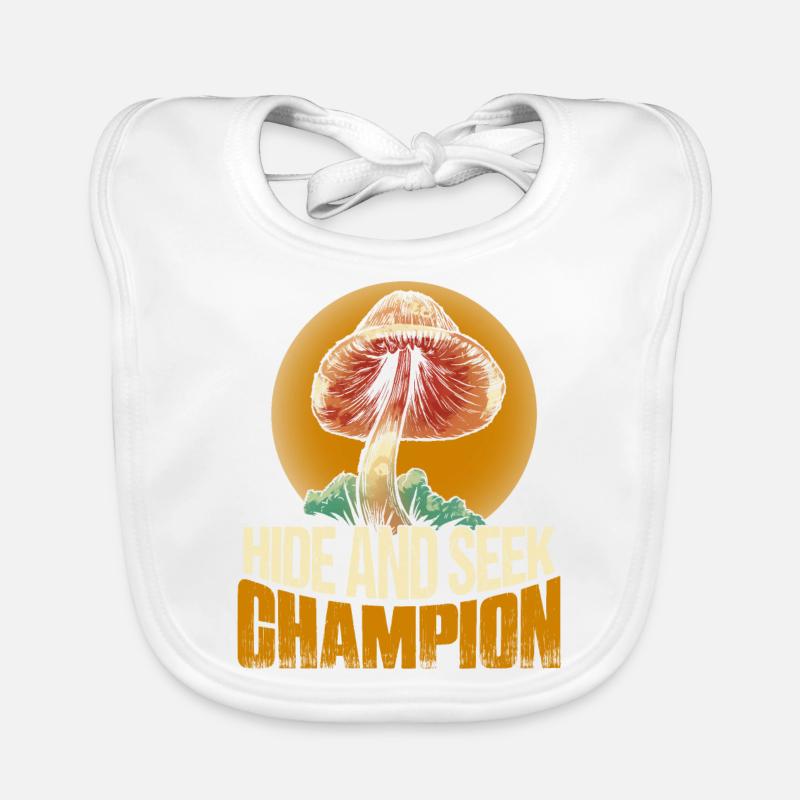 Champignon mycologue champion de cache-cache Bavoir bio Bébé