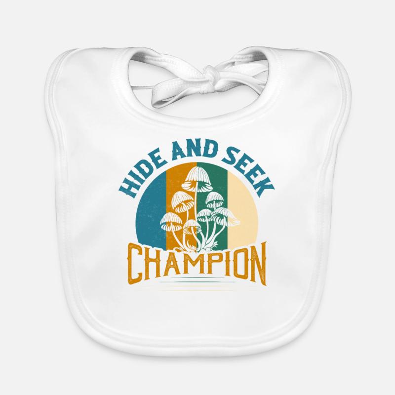 Mycologue champignon champion de cache-cache Bavoir bio Bébé