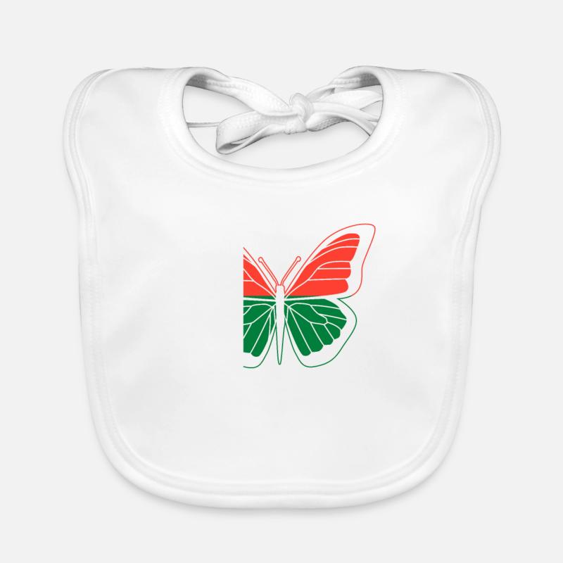 Madagascar - Bavoir bio Bébé - blanc