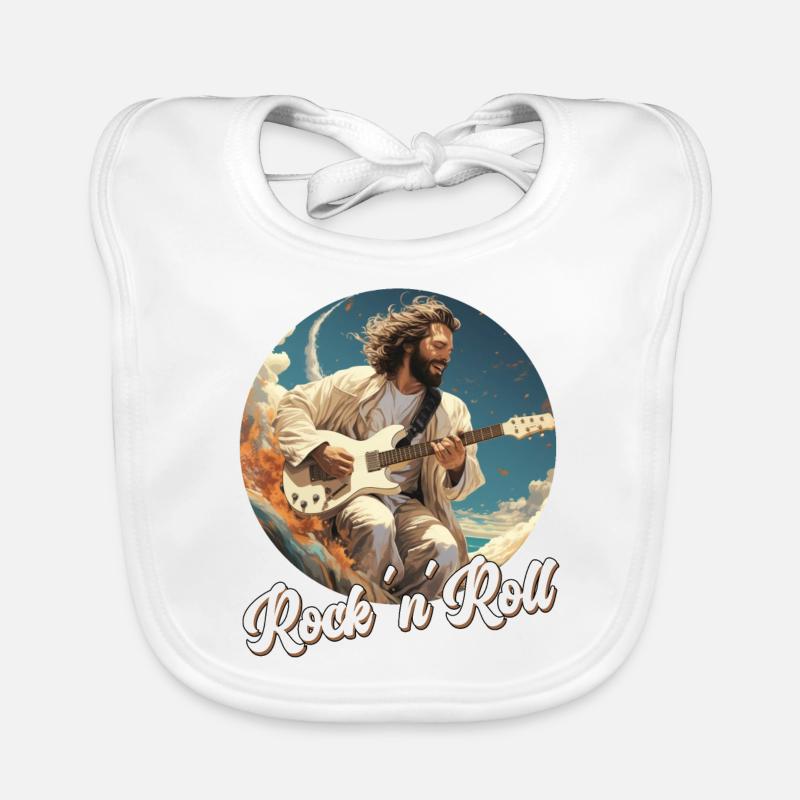 Rock ´n´Roll Jesus Baby Bio-Lätzchen