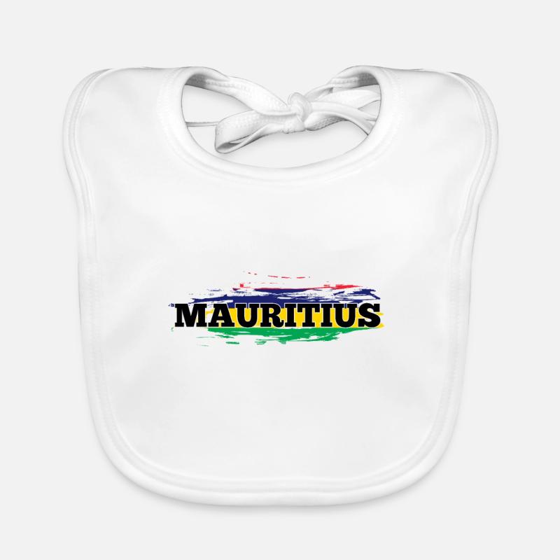 Mauritius - Baby Bio-Lätzchen - Weiß