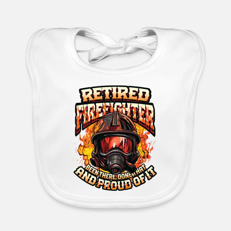 Retired firefighter Organic Baby Bibs