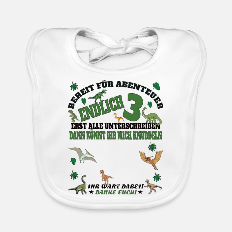 3. Geburtstag Junge & Mädchen Gästebuch Baby Bio-Lätzchen