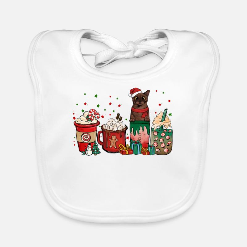 Tasses à café birmanes Santa Cat Bavoir bio Bébé