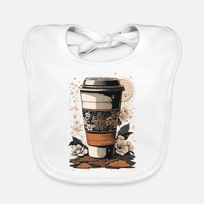 Ukiyo-E Kaffee Kunst Leidenschaft Kaffeeliebhaber Baby Bio-Lätzchen