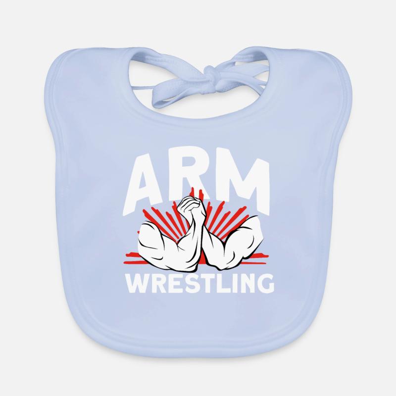 Arm wrestling Organic Baby Bibs